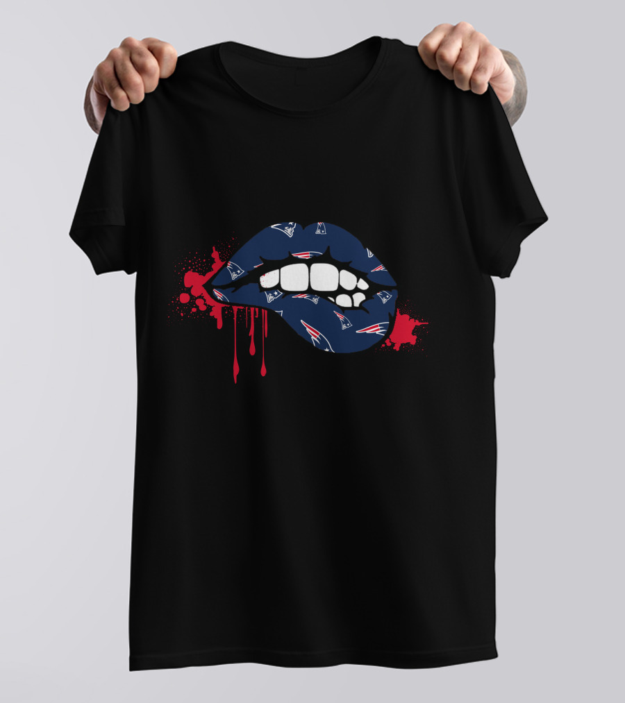 Dripping Lips New England Patriots T-Shirt