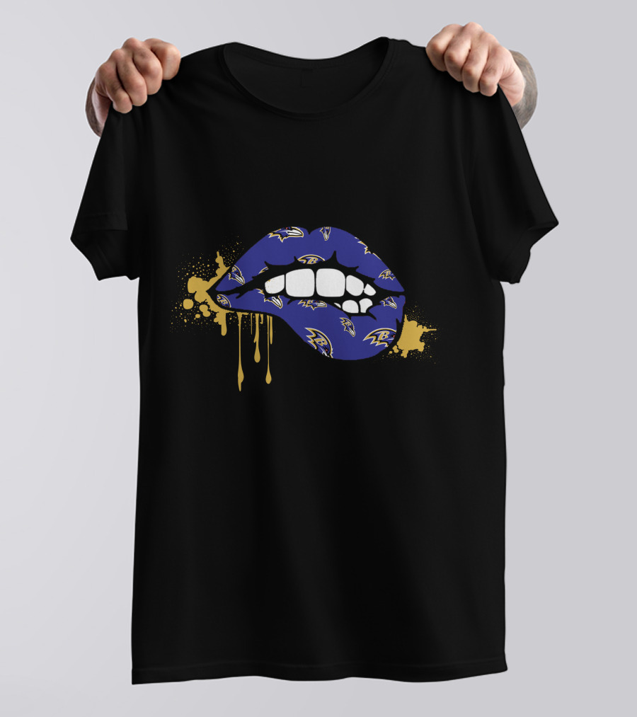 Ravens Dripping Lips Logo T-Shirt