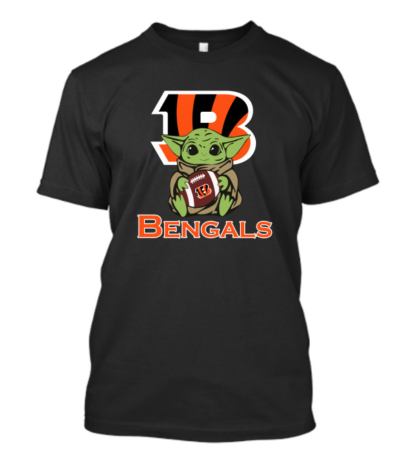 Bengals Baby Yoda Star Wars Football Fan T-Shirt