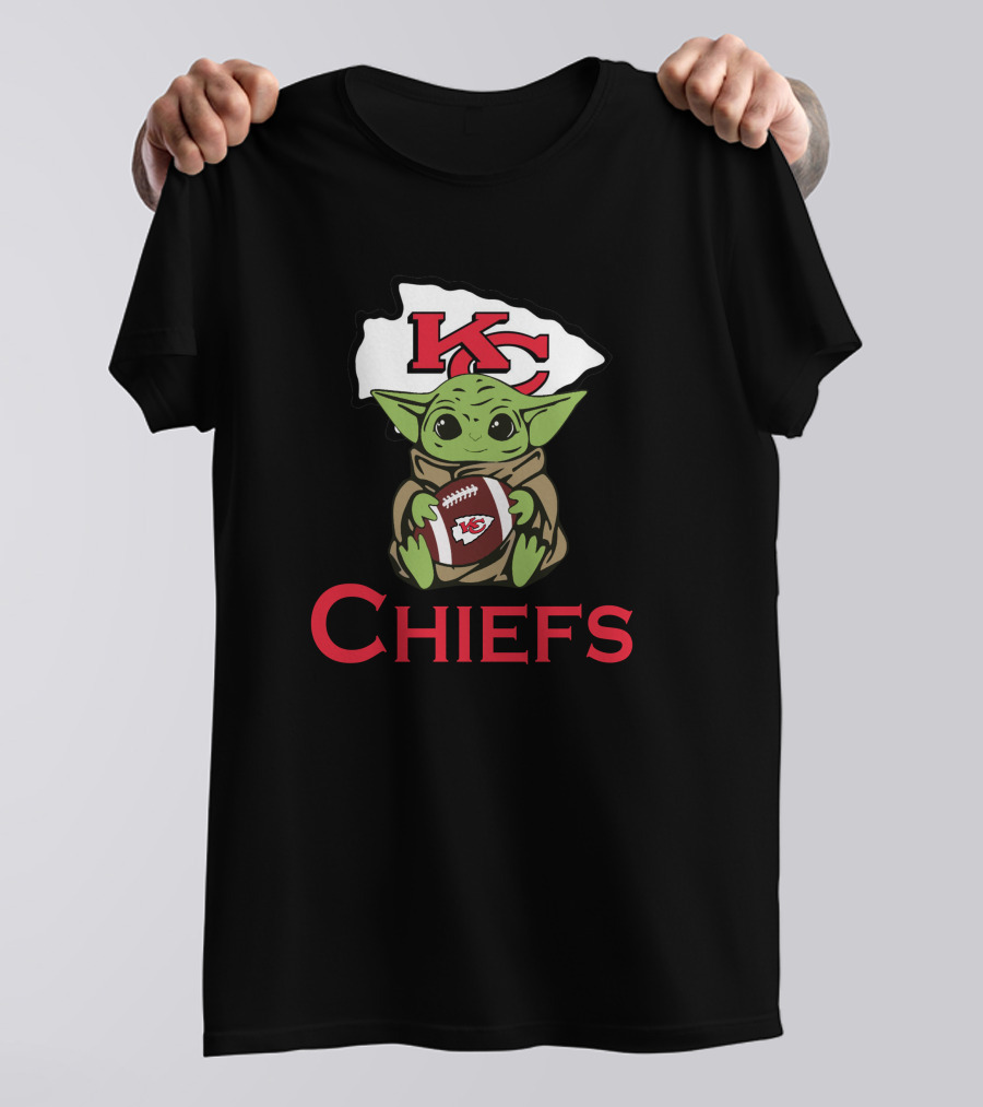 Chiefs Baby Yoda Star Wars Kansas City Football T-Shirt