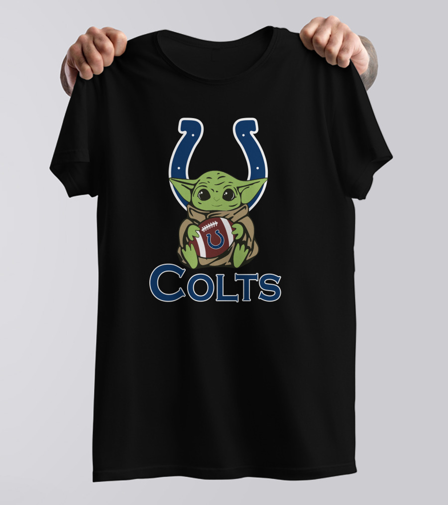 Colts Baby Yoda Star Wars Football T-Shirt