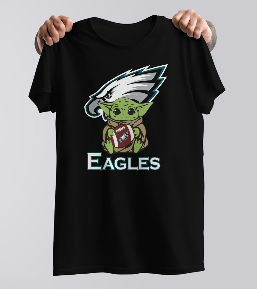 Eagles Baby Yoda Star Wars Football Fan T-Shirt