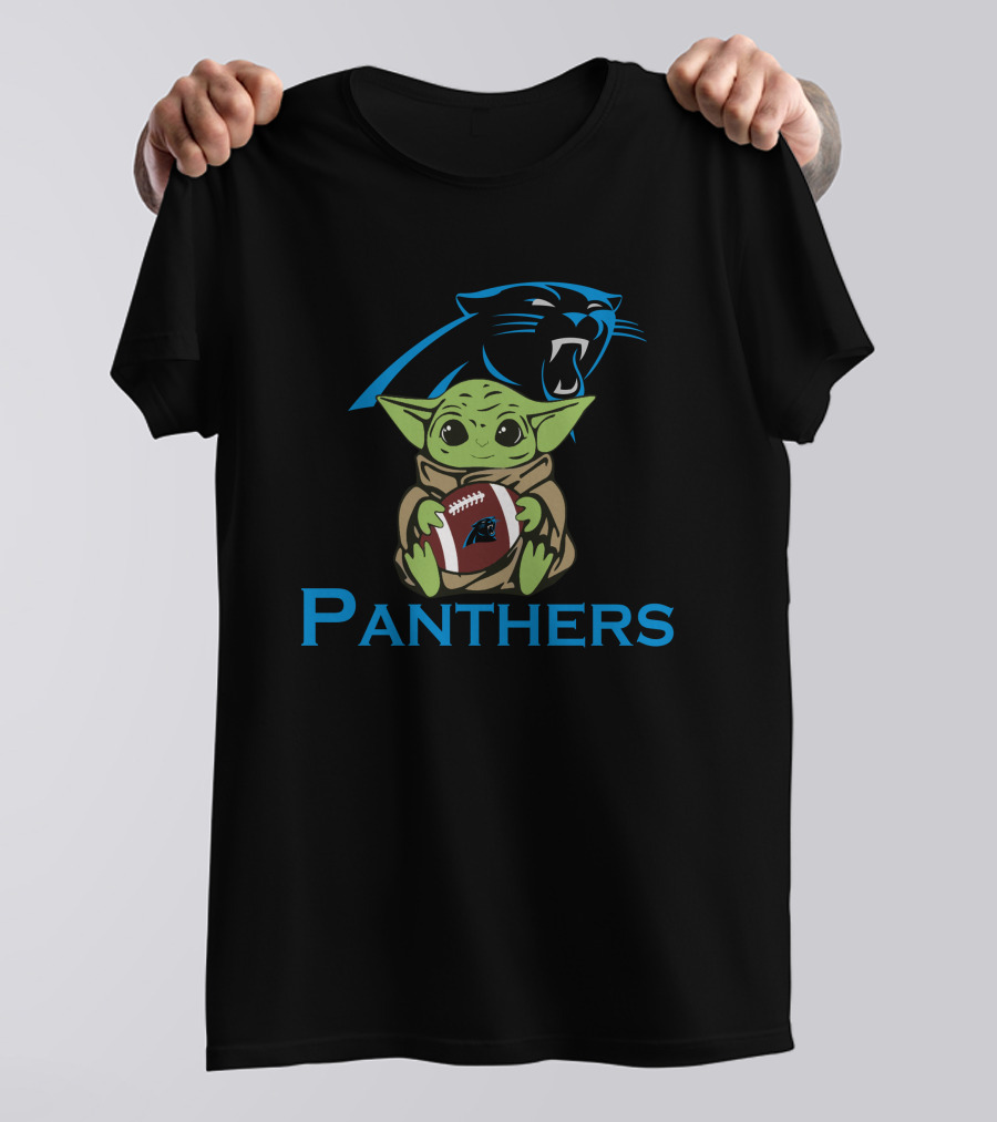 Panthers Baby Yoda Football Star Wars T-Shirt