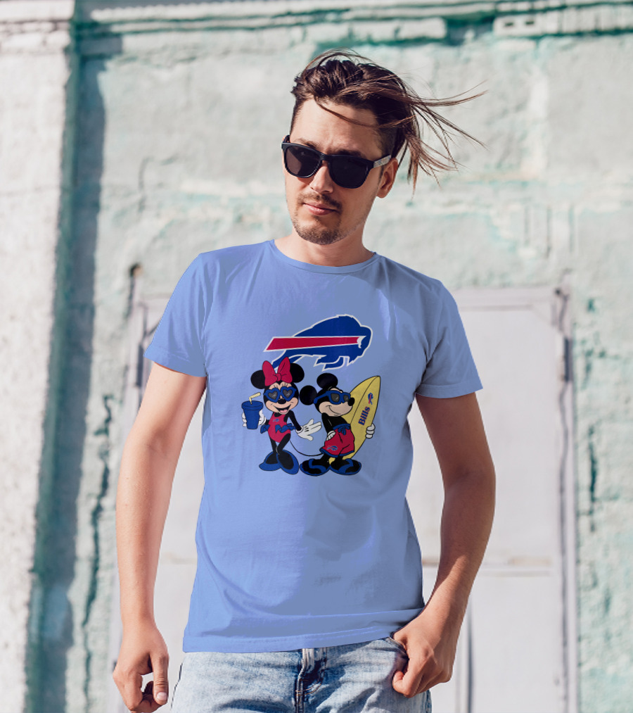 Bills Mickey Minnie Happy Vacation Disney Surf Fun T-Shirt