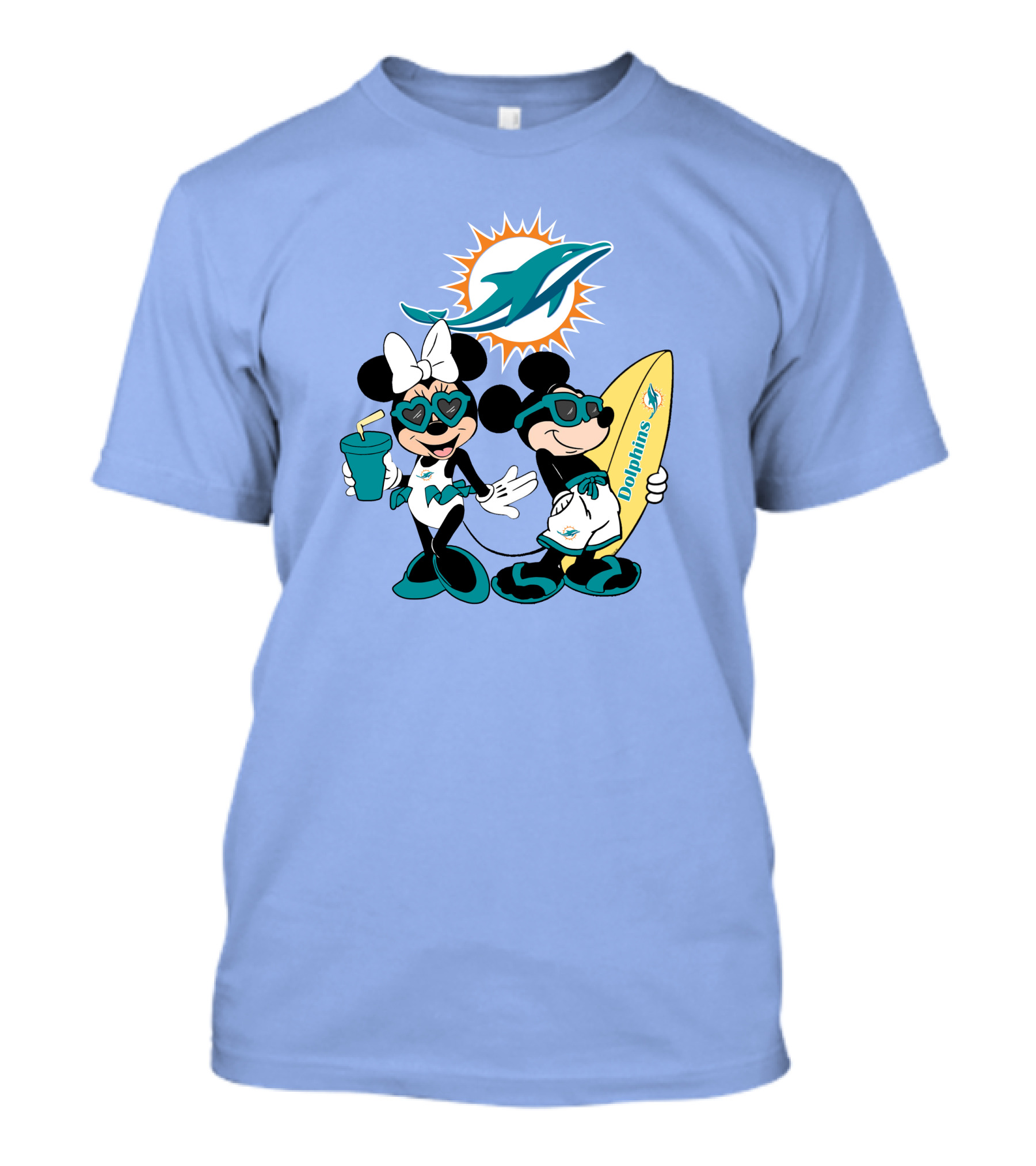 Dolphins Mickey Minnie Vacation Miami Surfing Fun T-Shirt