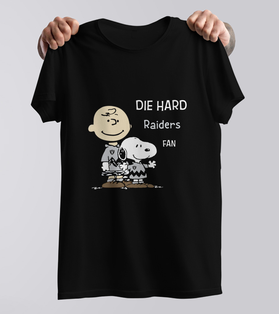 Die Hard Raiders Fan Snoopy And Charlie Brown T-Shirt