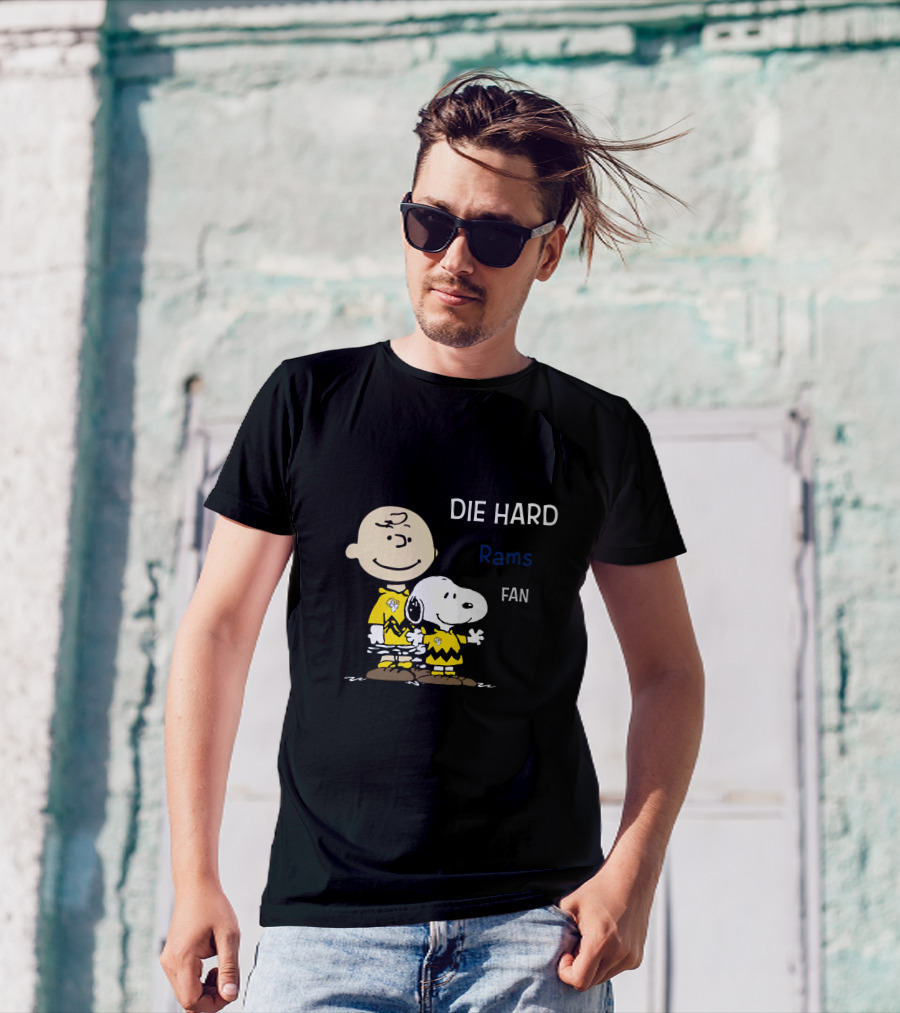 Die Hard Rams Fan Snoopy And Charlie Brown T-Shirt