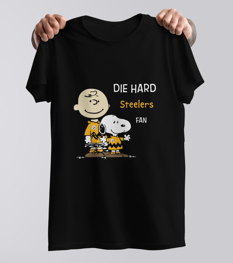 Die Hard Steelers Fan Snoopy And Charlie Brown T-Shirt