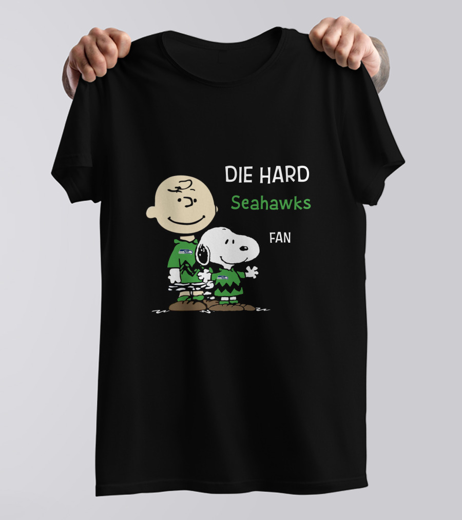 Die Hard Seahawks Fan Snoopy And Charlie Brown T-Shirt