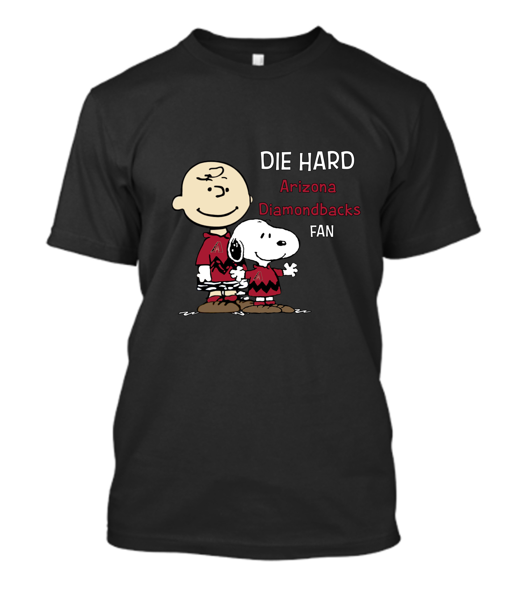 Die Hard Arizona Diamondbacks Fan Snoopy And Charlie Brown T-Shirt