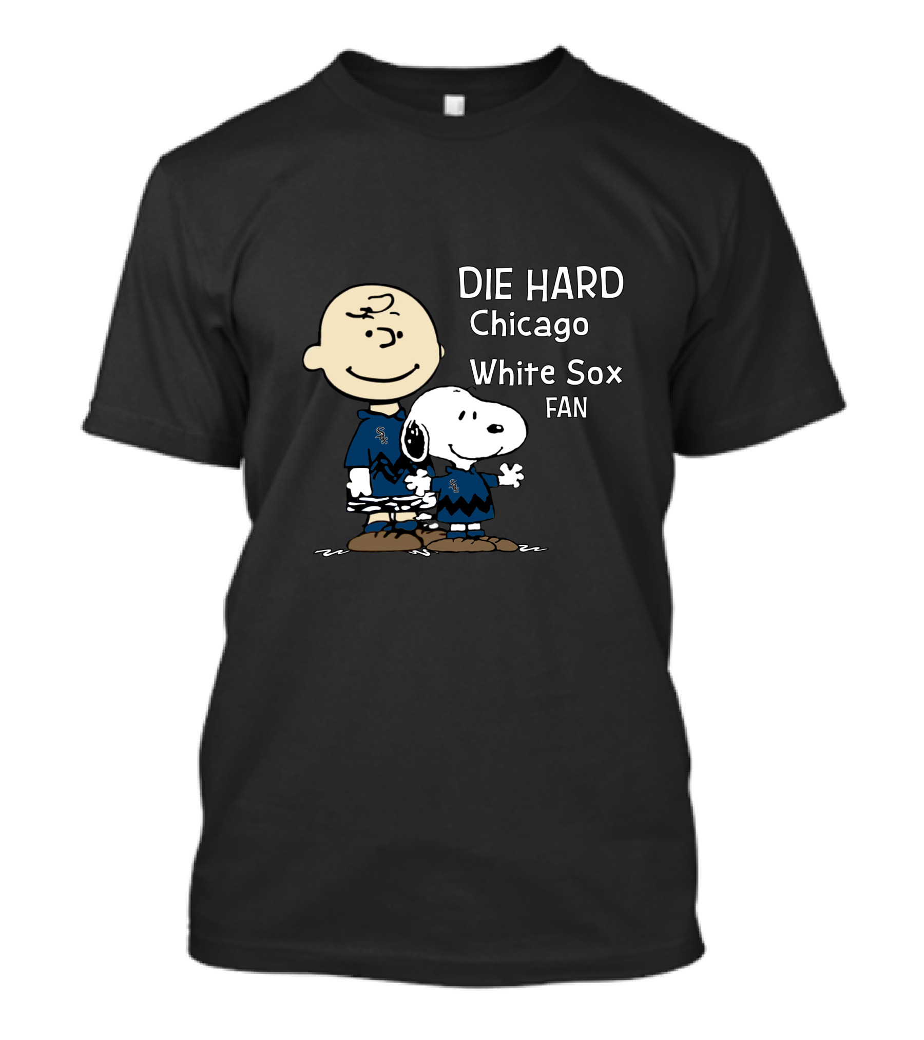 DIE HARD Chicago White Sox FAN Snoopy And Charlie Brown T-Shirt