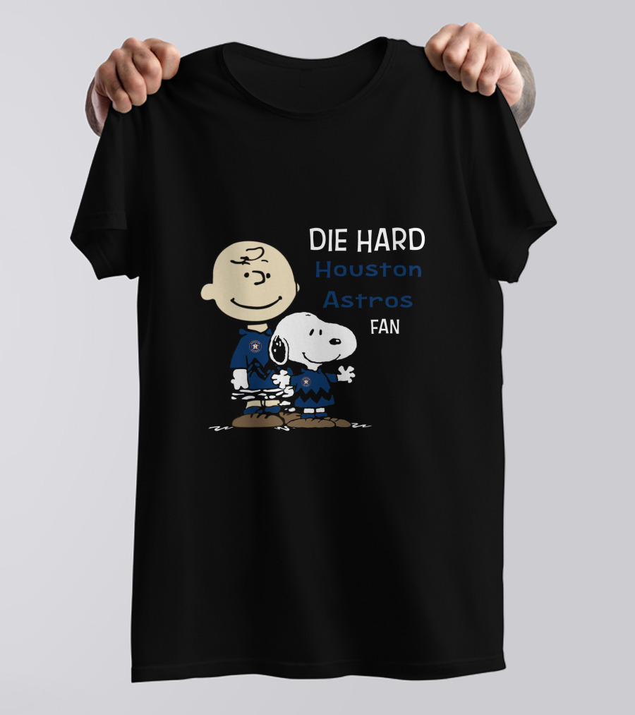DIE HARD Houston Astros FAN Snoopy And Charlie Brown T-Shirt