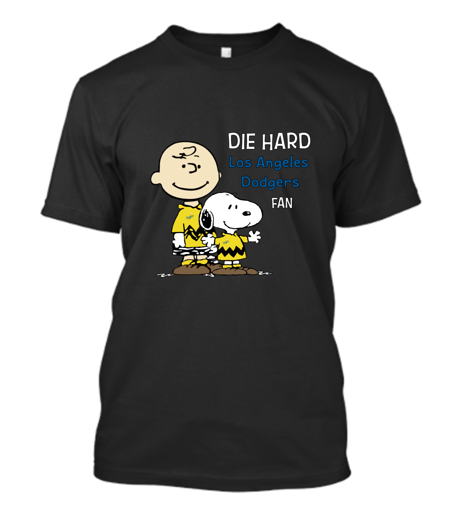 Die Hard Los Angeles Dodgers Fan Charlie Brown And Snoopy T-Shirt