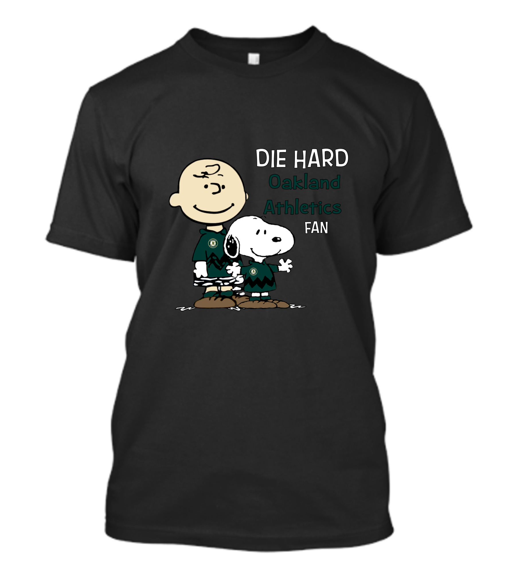 Die Hard Oakland Athletics Fan Snoopy And Charlie Brown T-Shirt