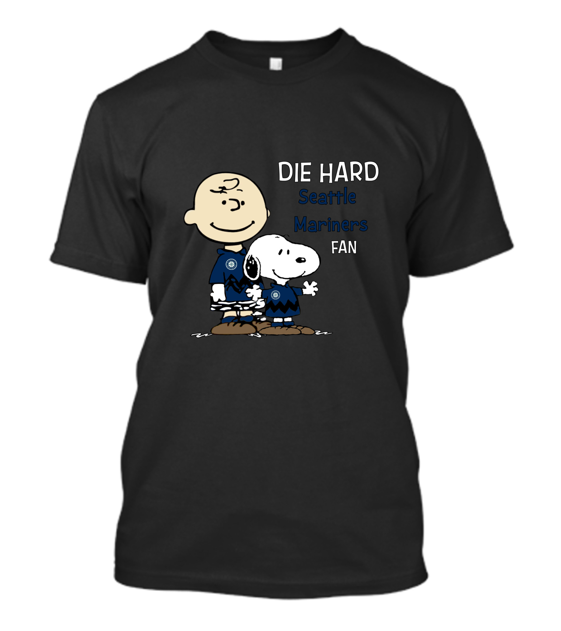Die Hard Seattle Mariners Fan Snoopy And Charlie Brown T-Shirt