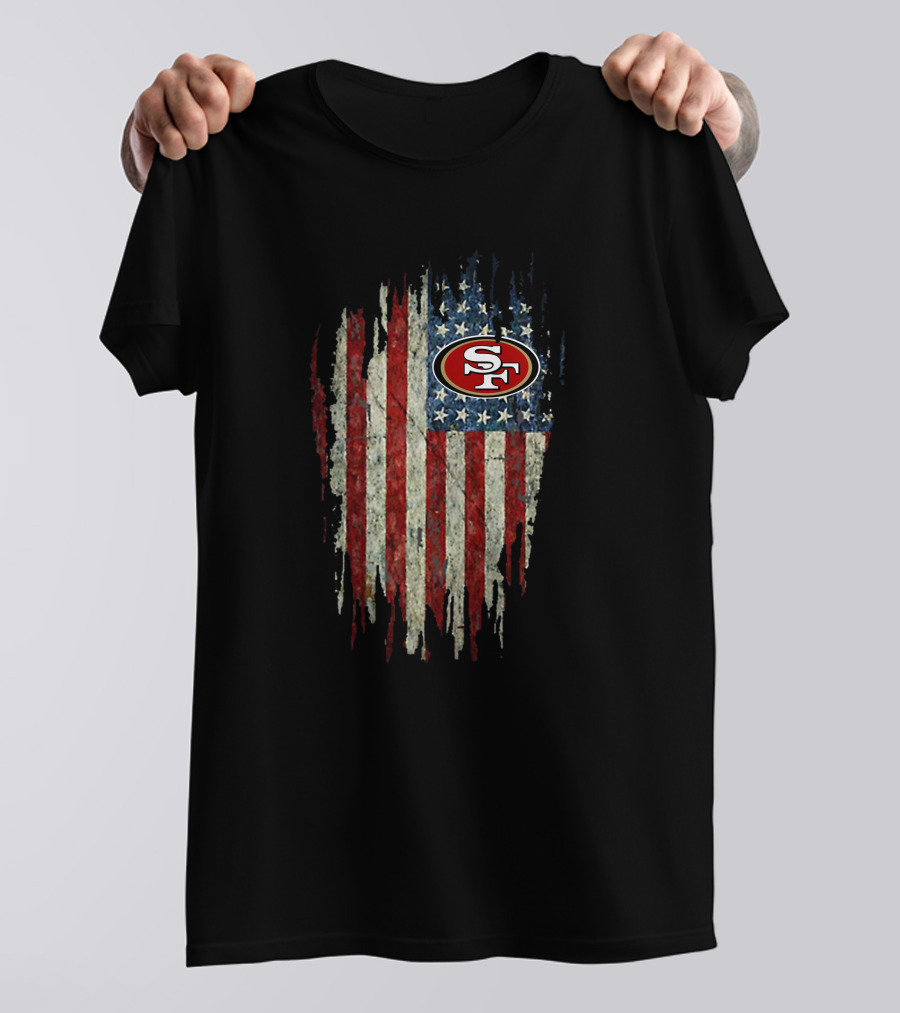 49ers American Flag Sf Logo Stars And Stripes T-Shirt