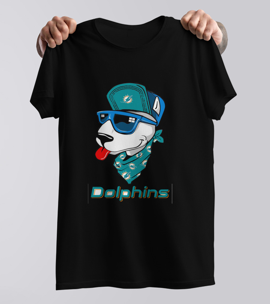 Dolphins Bull Terrier Fan Style T-Shirt