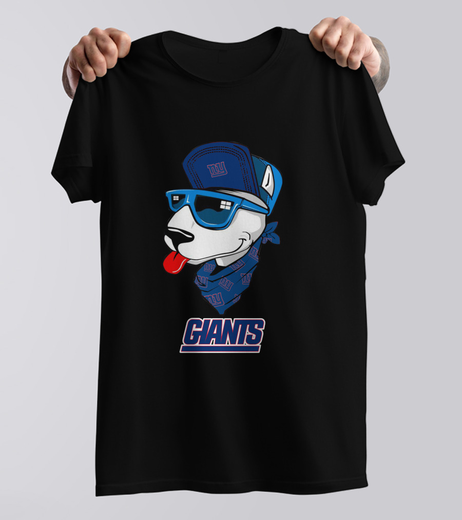 New York Giants Bull Terrier Fan Mascot T-Shirt