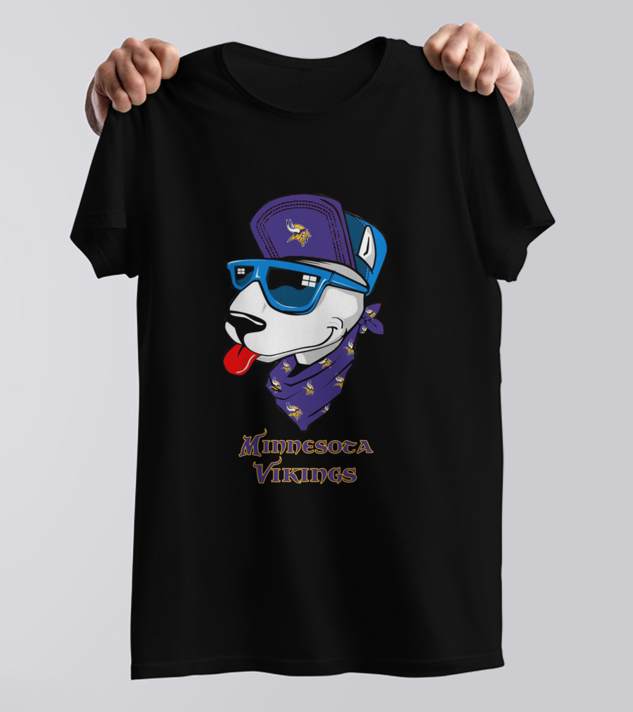 Minnesota Vikings Bull Terrier T-Shirt