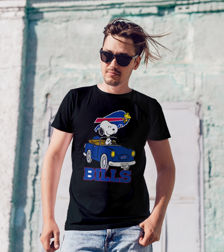 Buffalo Bills Snoopy Woodstocks Long Ride T-Shirt