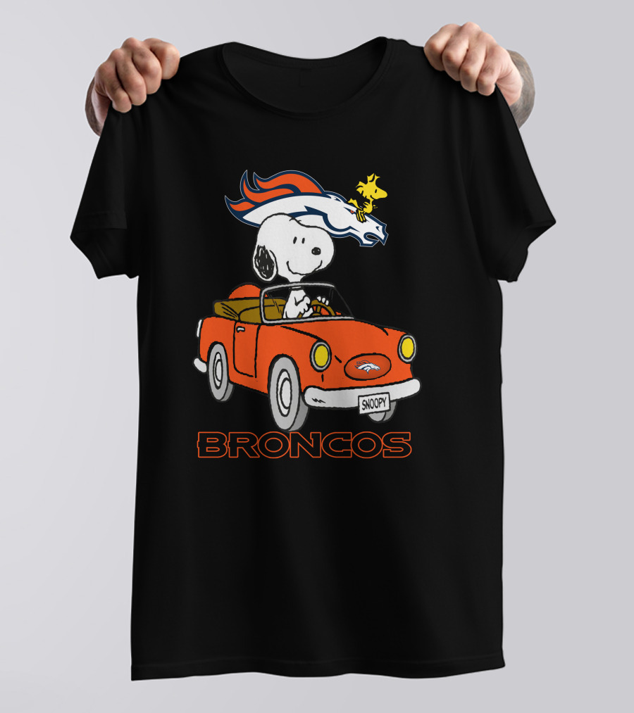 Broncos Snoopy Woodstock Long Ride Adventure T-Shirt
