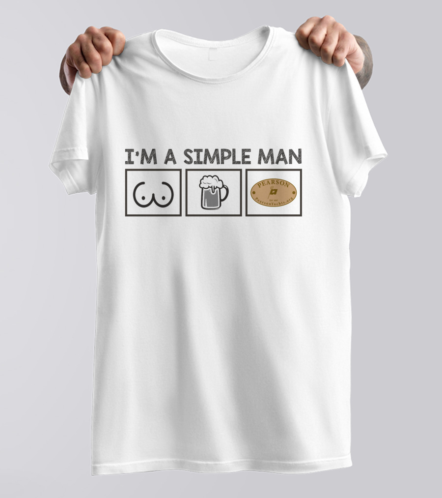 I'M A SIMPLE MAN PEARSON LAGER BEER SYMBOLS T-Shirt