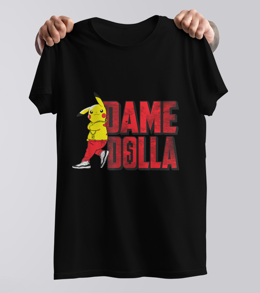 Pikachu Dame Dolla Crossover Red Outfit Sneakers T-Shirt
