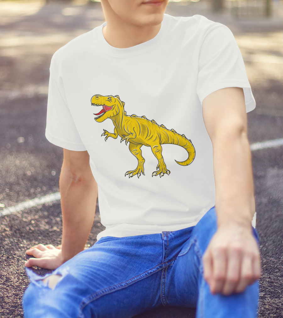Yellow Dinosaur Tyrannosaurus Rex T-Shirt