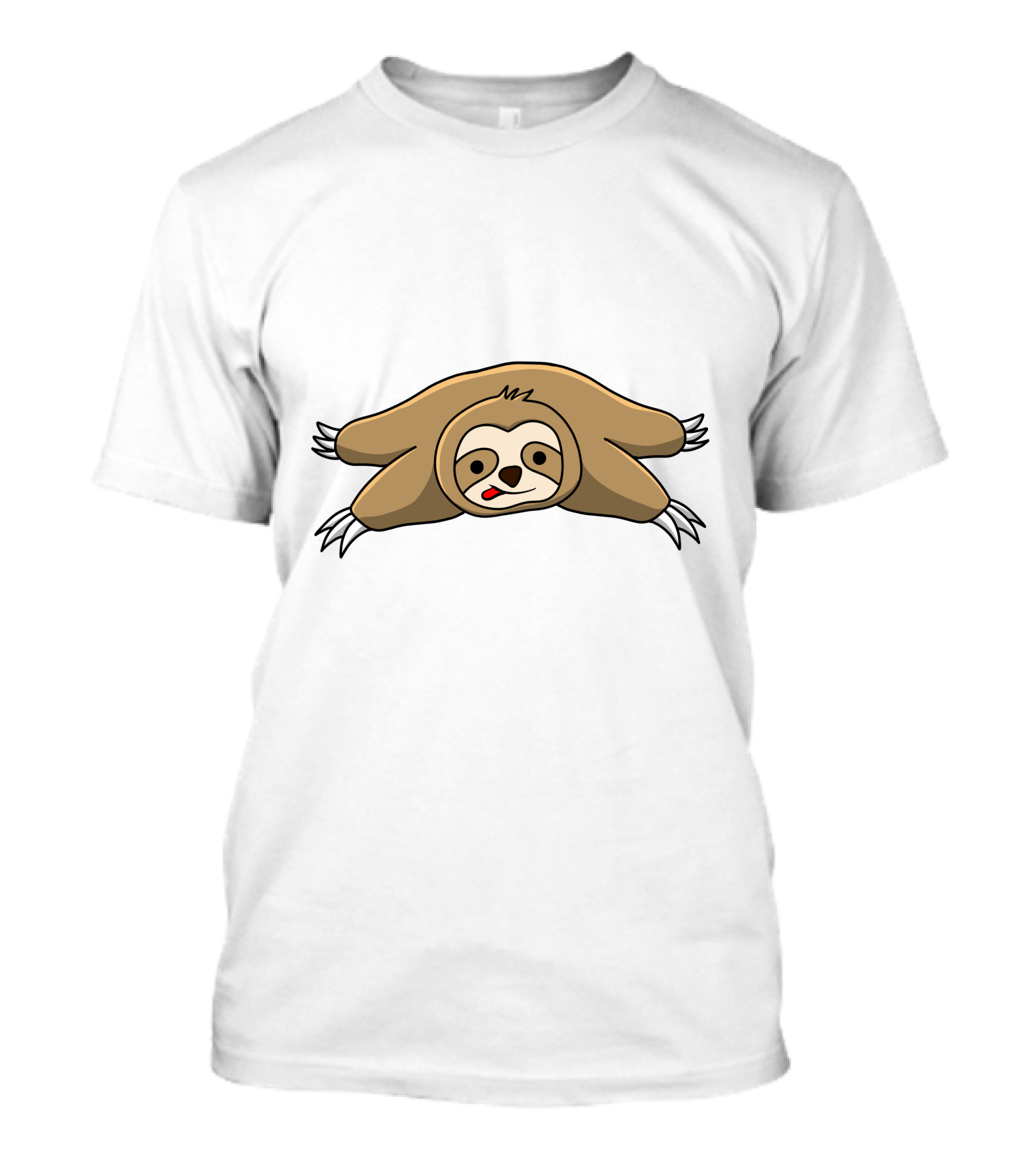 Lazy Sloth Relaxing With Tongue Out Iconic Pose T-Shirt