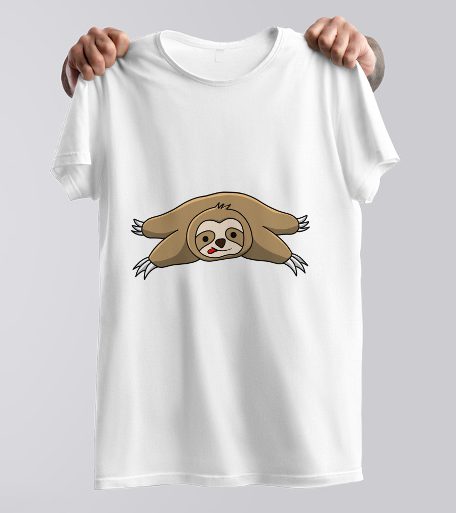 Lazy Sloth Relaxing With Tongue Out Iconic Pose T-Shirt