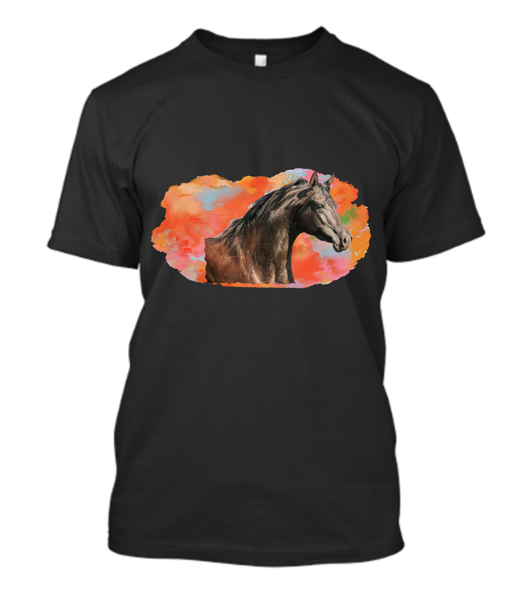 Arabian Horse With Vibrant Abstract Background T-Shirt