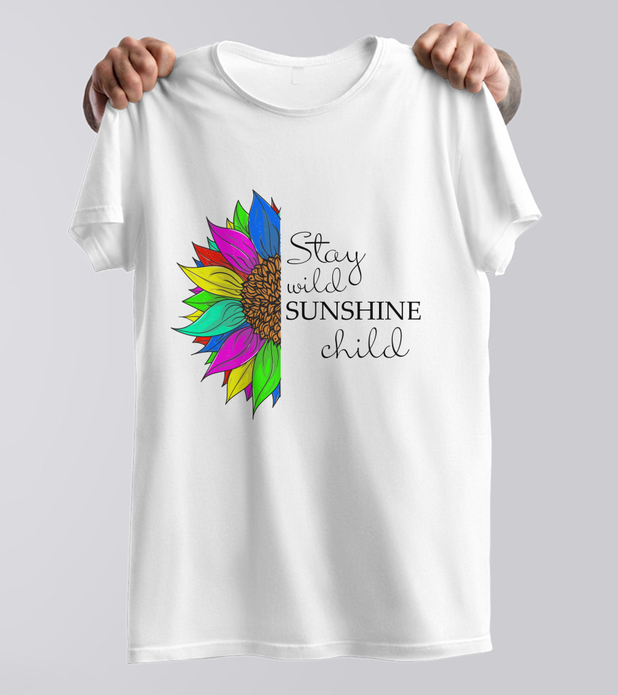 Stay Wild Sunshine Child Multicolored Sunflower T-Shirt