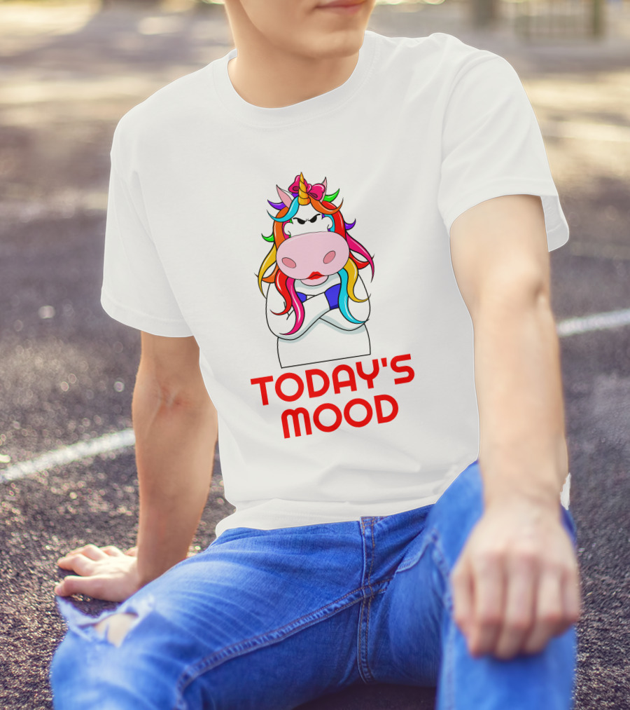 Today's Mood Angry Rainbow Unicorn T-Shirt