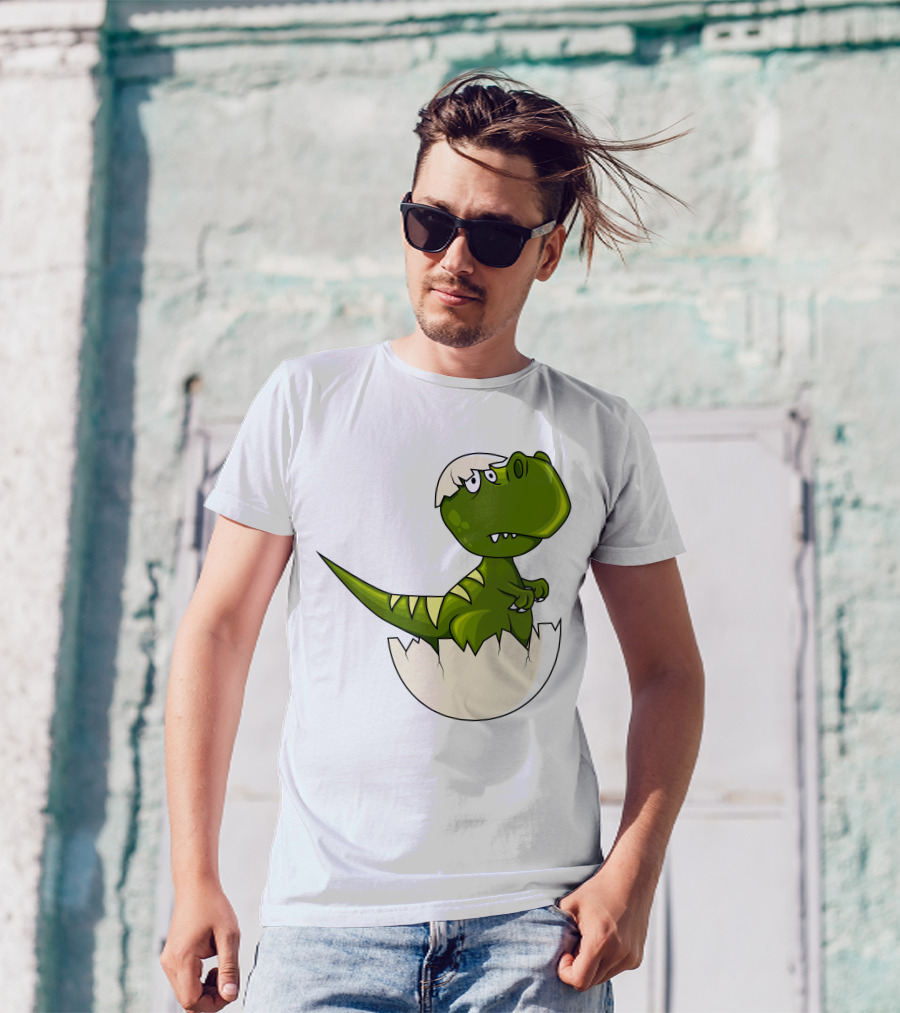 Baby Dragon Hatching From Egg With Playful Expression T-Shirt