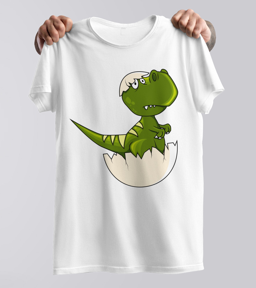 Baby Dragon Hatching From Egg With Playful Expression T-Shirt