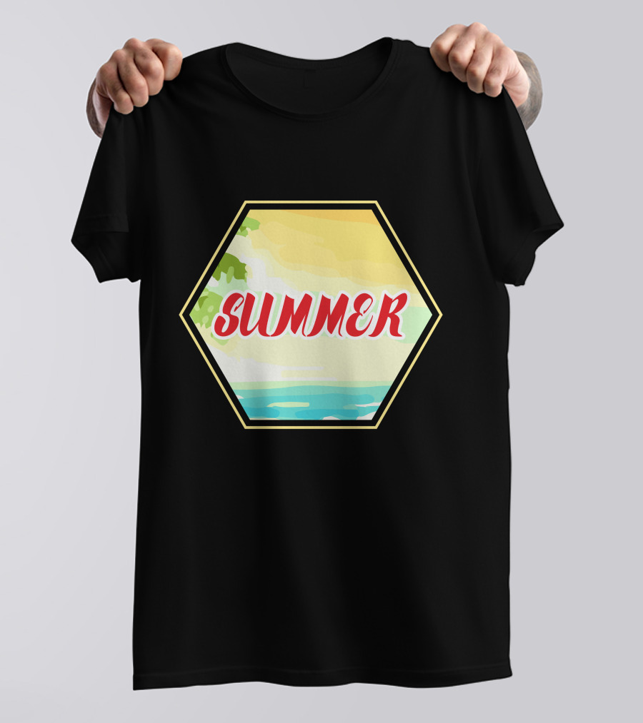 Summer Ocean Hexagon T-Shirt