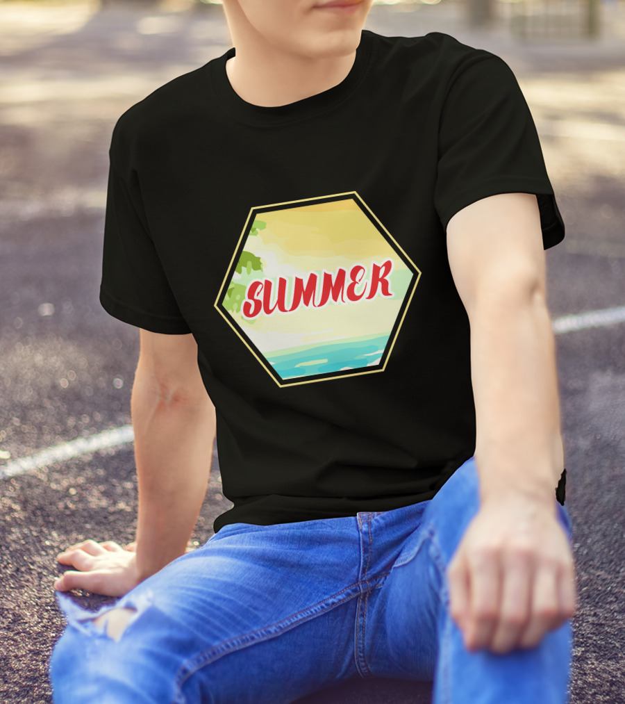 Summer Ocean Hexagon T-Shirt