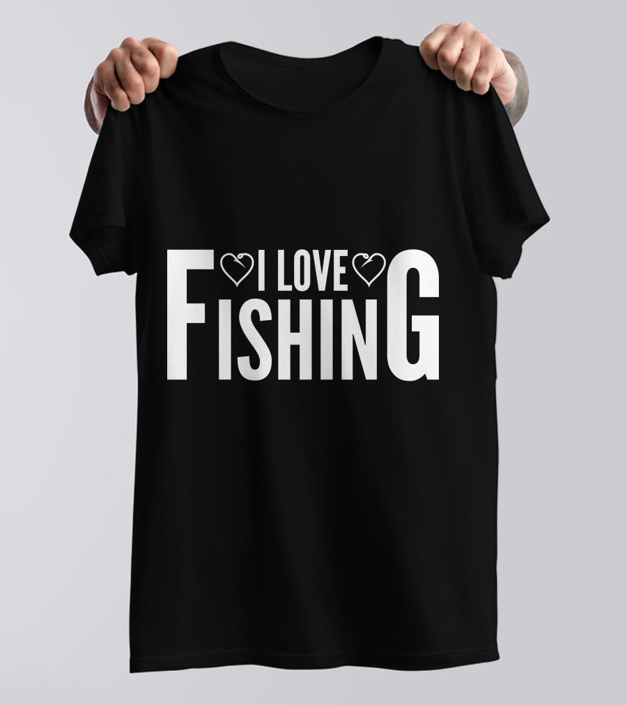 I Love Heart Fishing T-Shirt