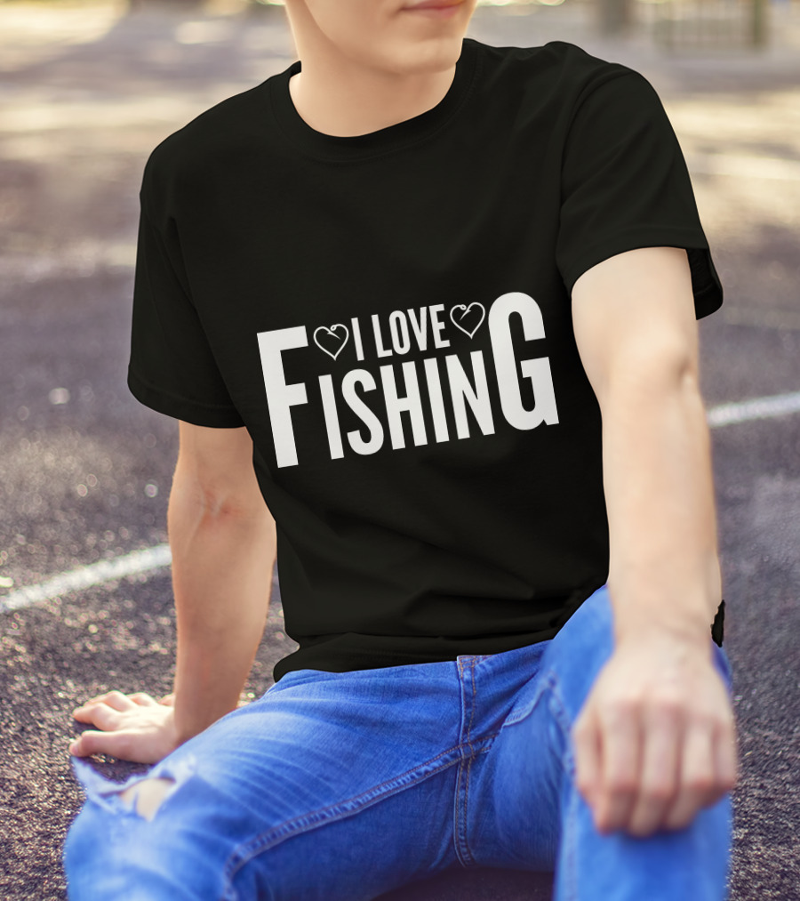 I Love Heart Fishing T-Shirt