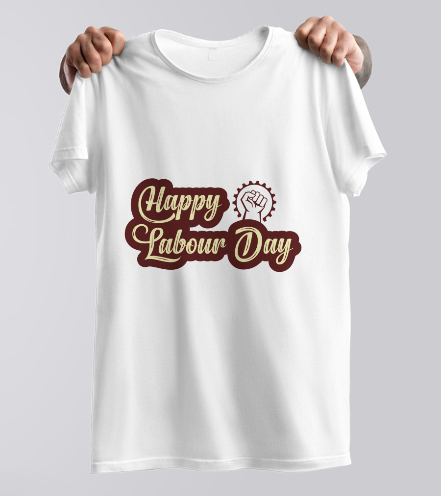 Happy Labour Day Fist And Gear T-Shirt