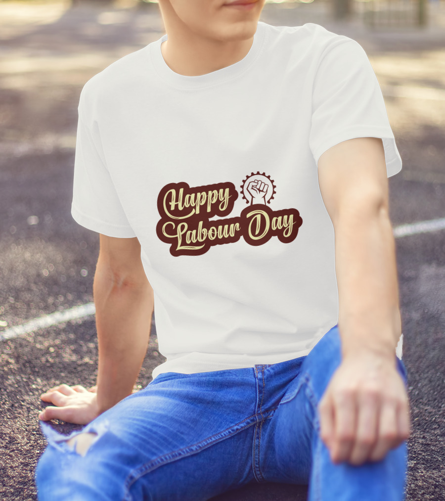 Happy Labour Day Fist And Gear T-Shirt