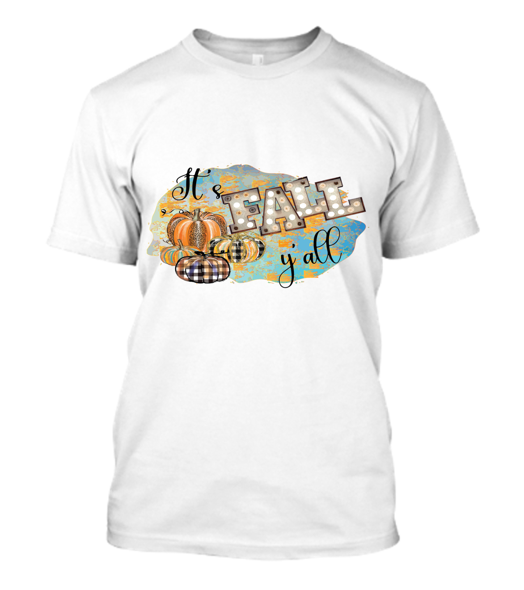 It's Fall Y'all Pumpkins And Plaid T-Shirt