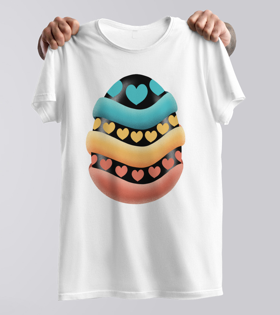 Easter Egg Handmade Heart T-Shirt