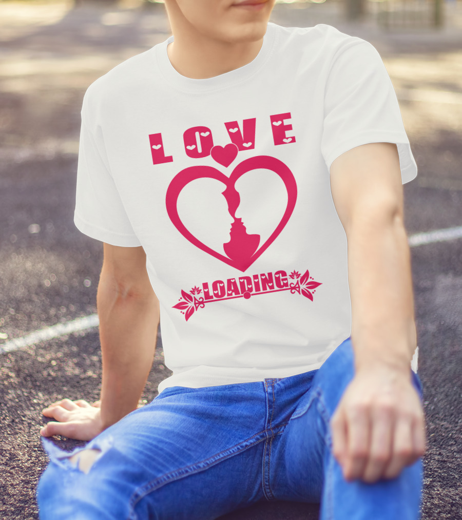 LOVE Heart Silhouette Couple LOADING T-Shirt