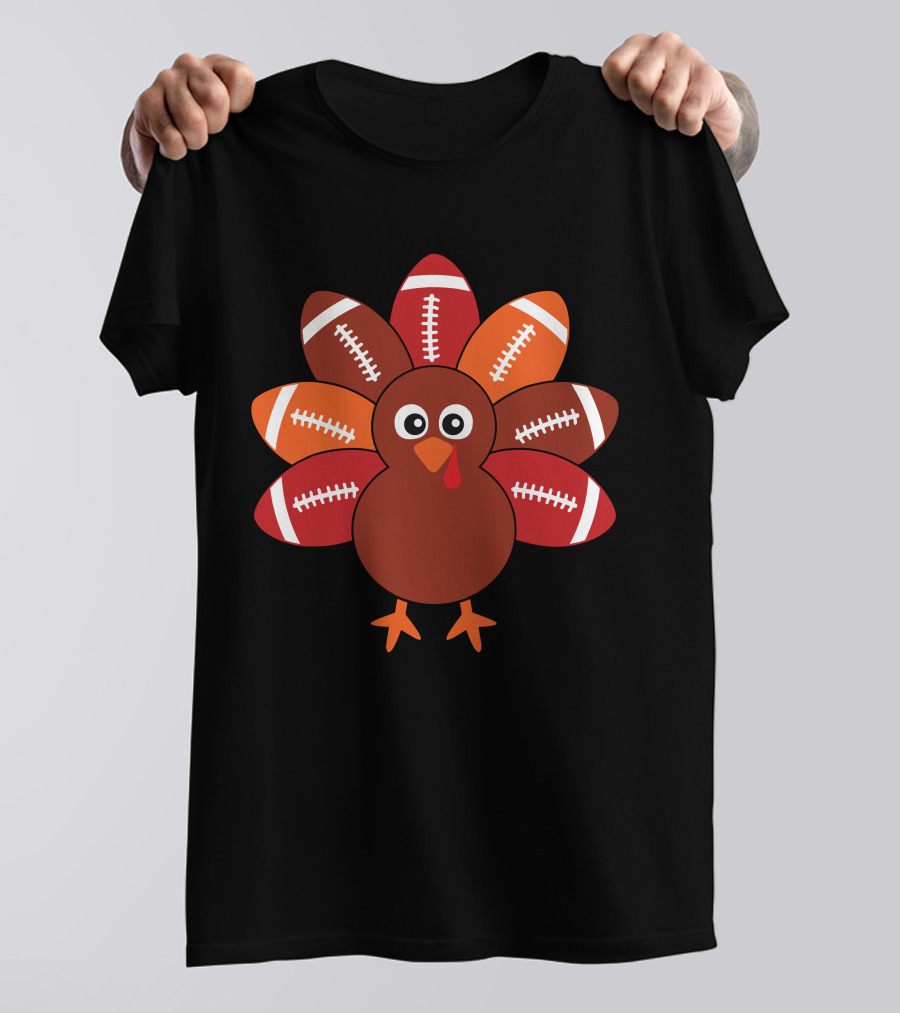 Football Turkey Thanksgiving Balls Festival T-Shirt