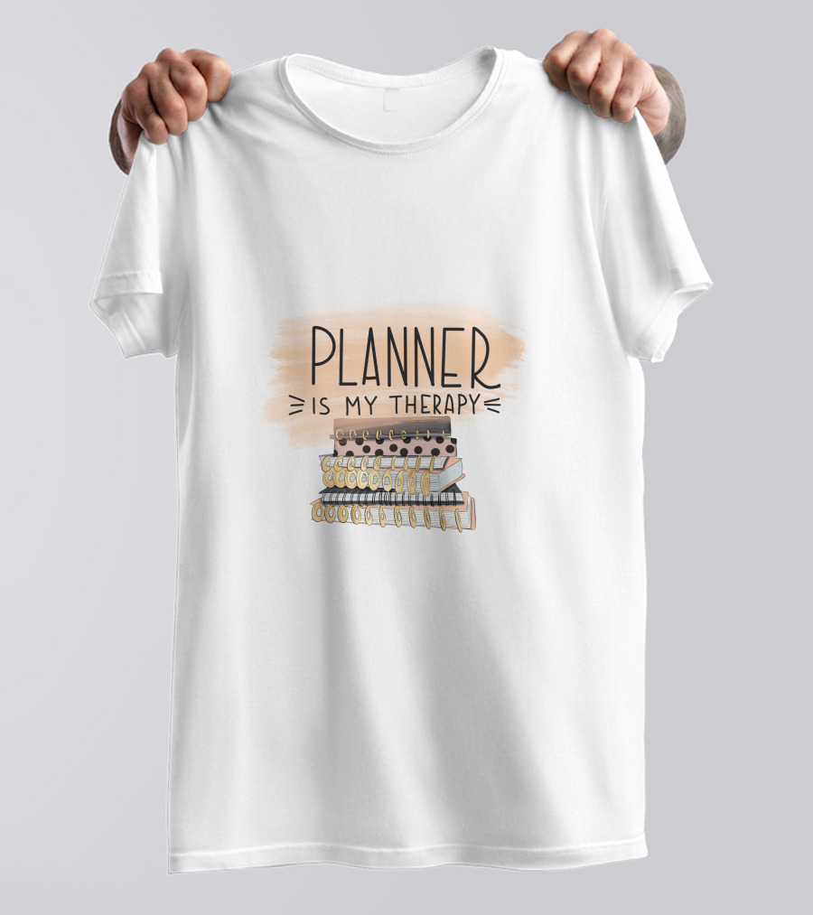 Planner Is My Therapy Stack Of Notebooks T-Shirt