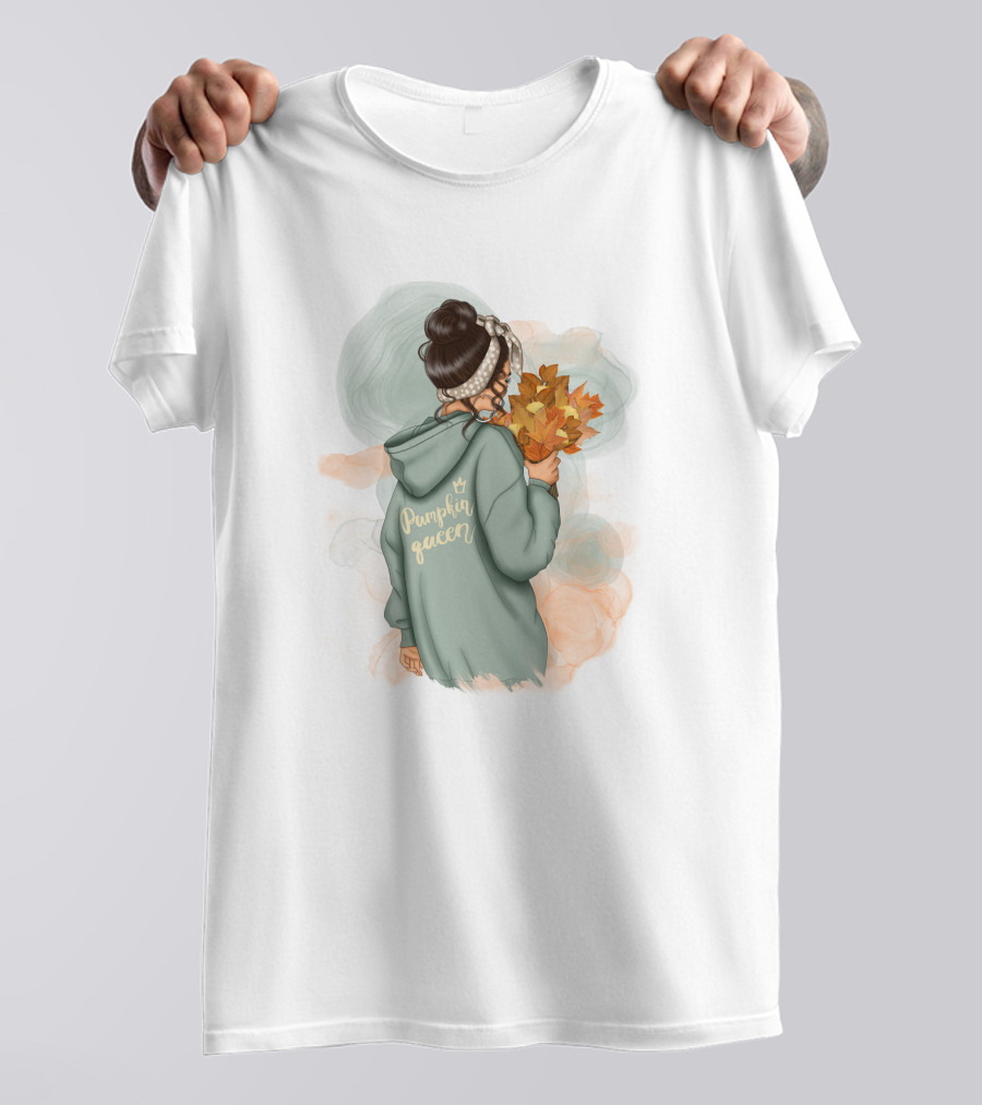 Pumpkin Queen Cozy Fall Aesthetic T-Shirt