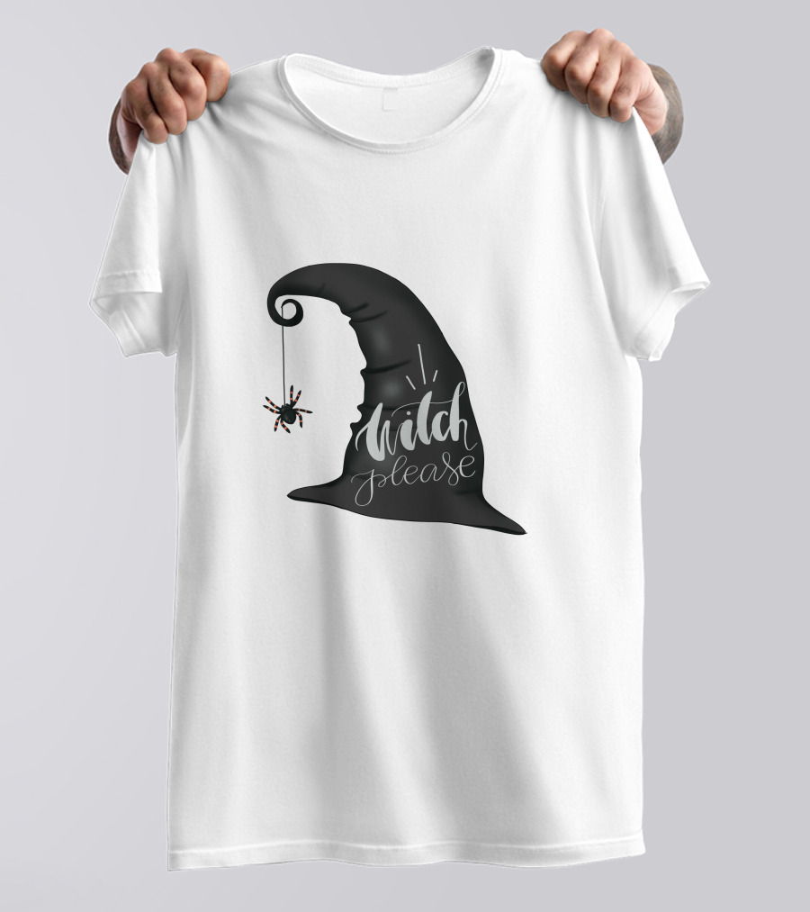 Witch Please Hat With Hanging Spider T-Shirt