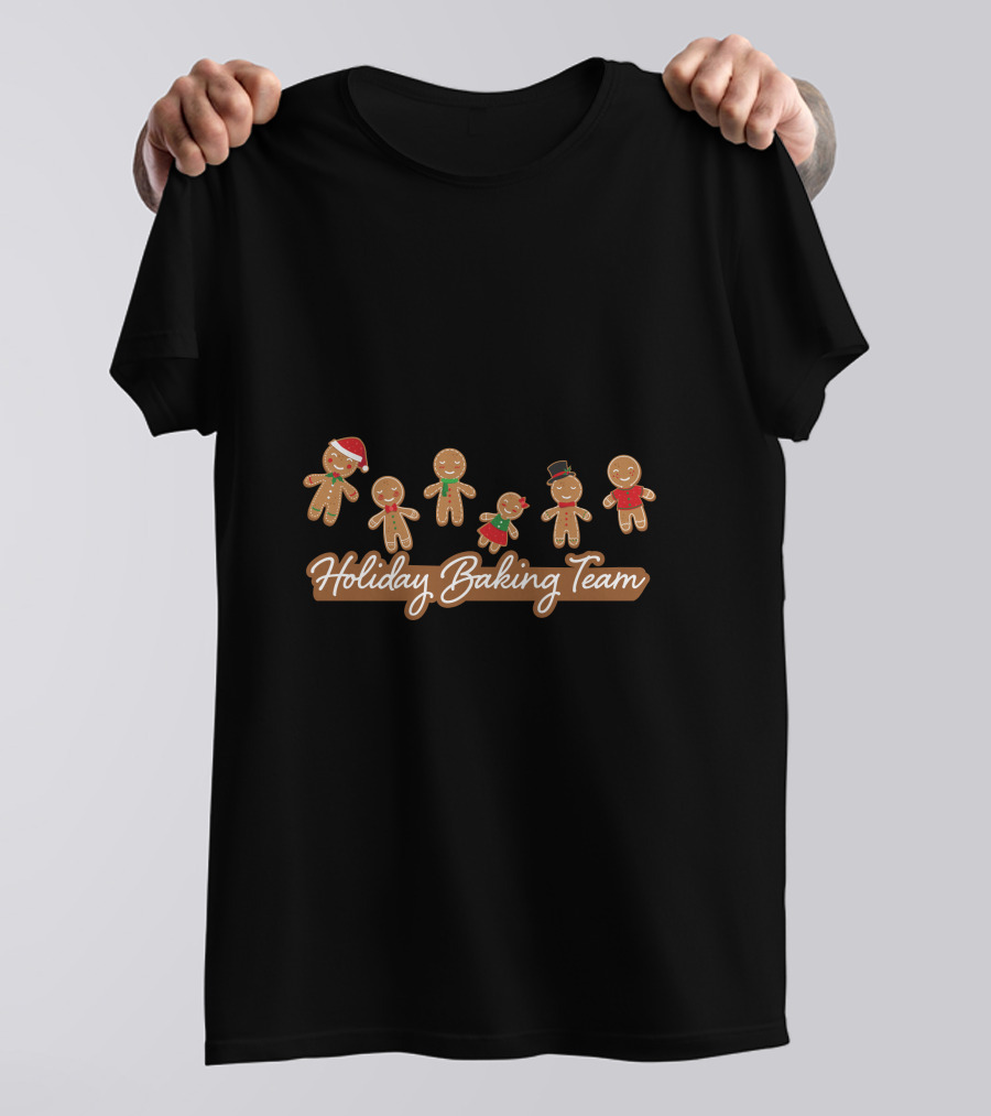 Holiday Baking Team Gingerbread Family Christmas Cookies T-Shirt
