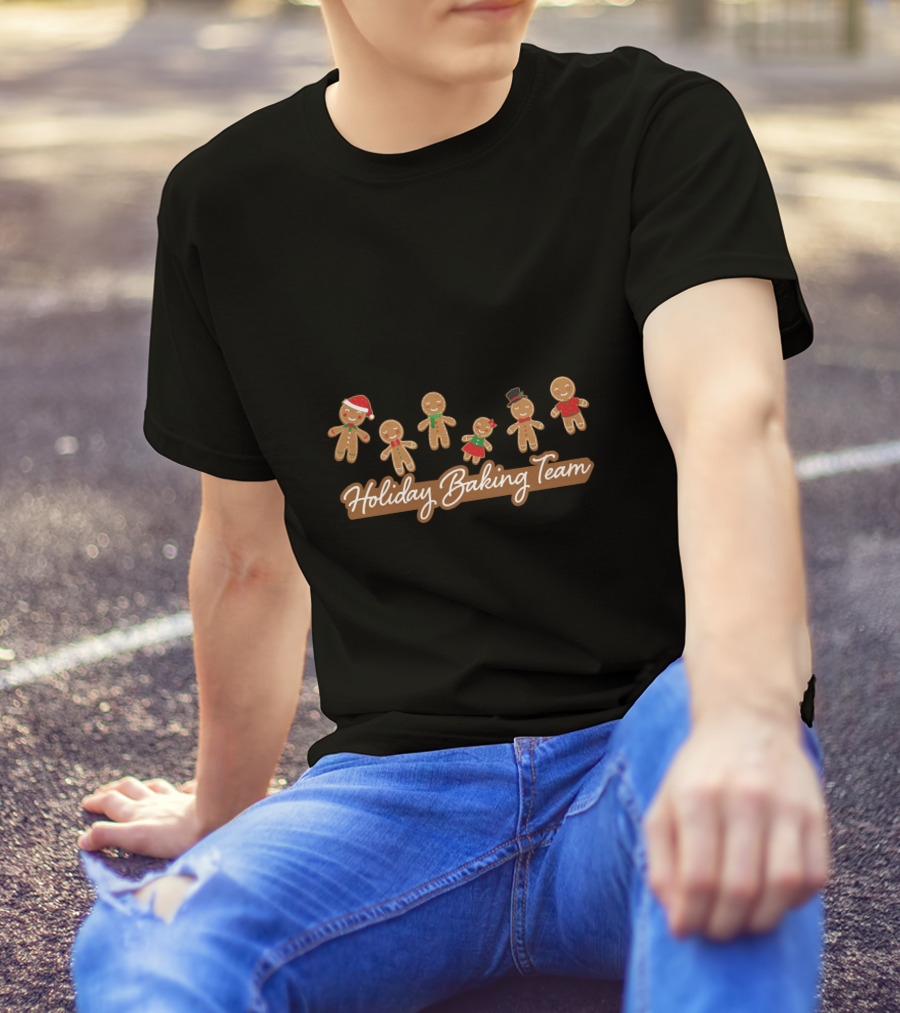 Holiday Baking Team Gingerbread Family Christmas Cookies T-Shirt